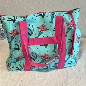 Source Unknown Aqua and Pink Mermaid Tote